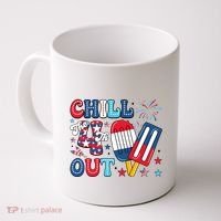 Chill The 4th Out American Flag Patriotic Freedom Coffee Mug thumb 0