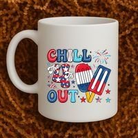 Chill The 4th Out American Flag Patriotic Freedom Coffee Mug thumb 2