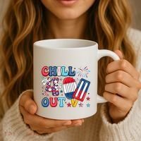 Chill The 4th Out American Flag Patriotic Freedom Coffee Mug thumb 3