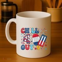 Chill The 4th Out American Flag Patriotic Freedom Coffee Mug thumb 4