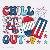 Chill The 4th Out American Flag Patriotic Freedom Beanie thumb 2