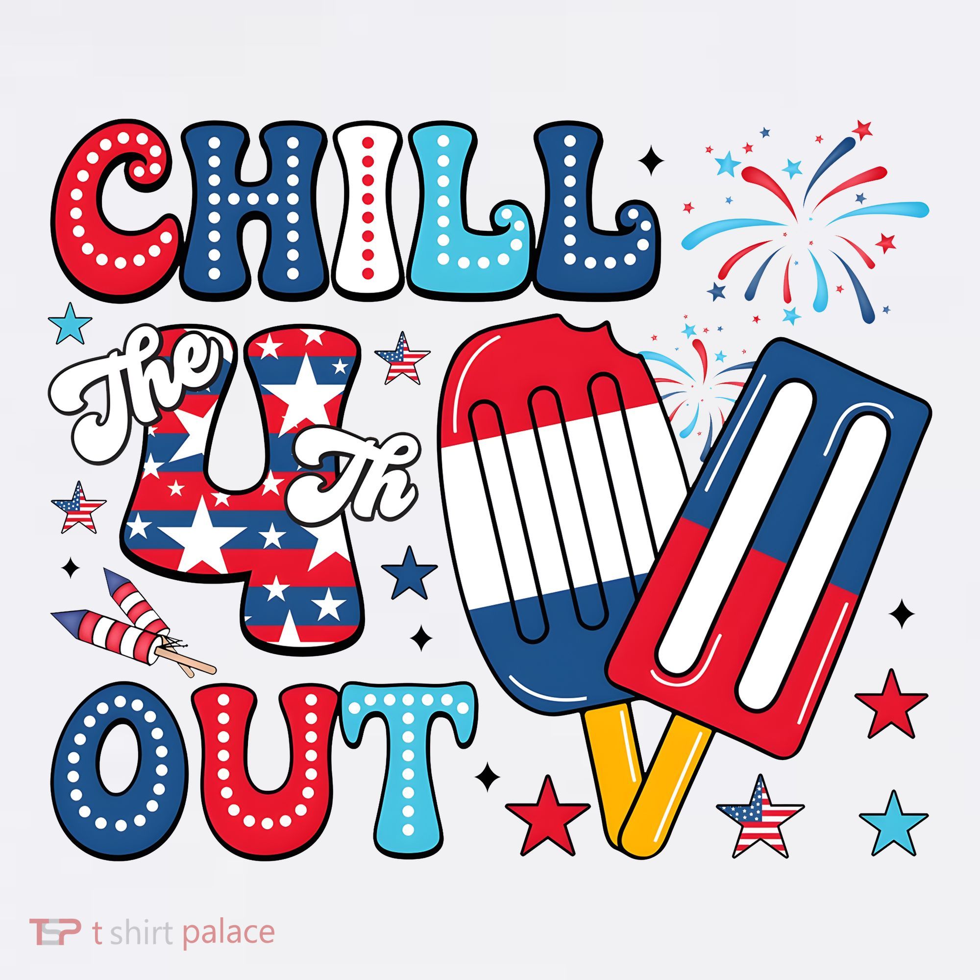 Chill The 4th Out American Flag Patriotic Freedom Mousepad
