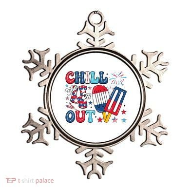 Chill The 4th Out American Flag Patriotic Freedom Ornament