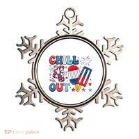 Chill The 4th Out American Flag Patriotic Freedom Ornament thumb 0