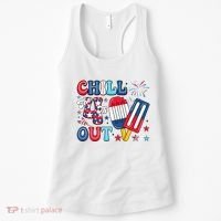 Chill The 4th Out American Flag Patriotic Freedom Women's Tank Top thumb 0