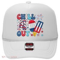 Chill The 4th Out American Flag Patriotic Freedom Hat thumb 0