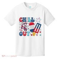 Chill The 4th Out American Flag Patriotic Freedom Kids T-Shirt thumb 0