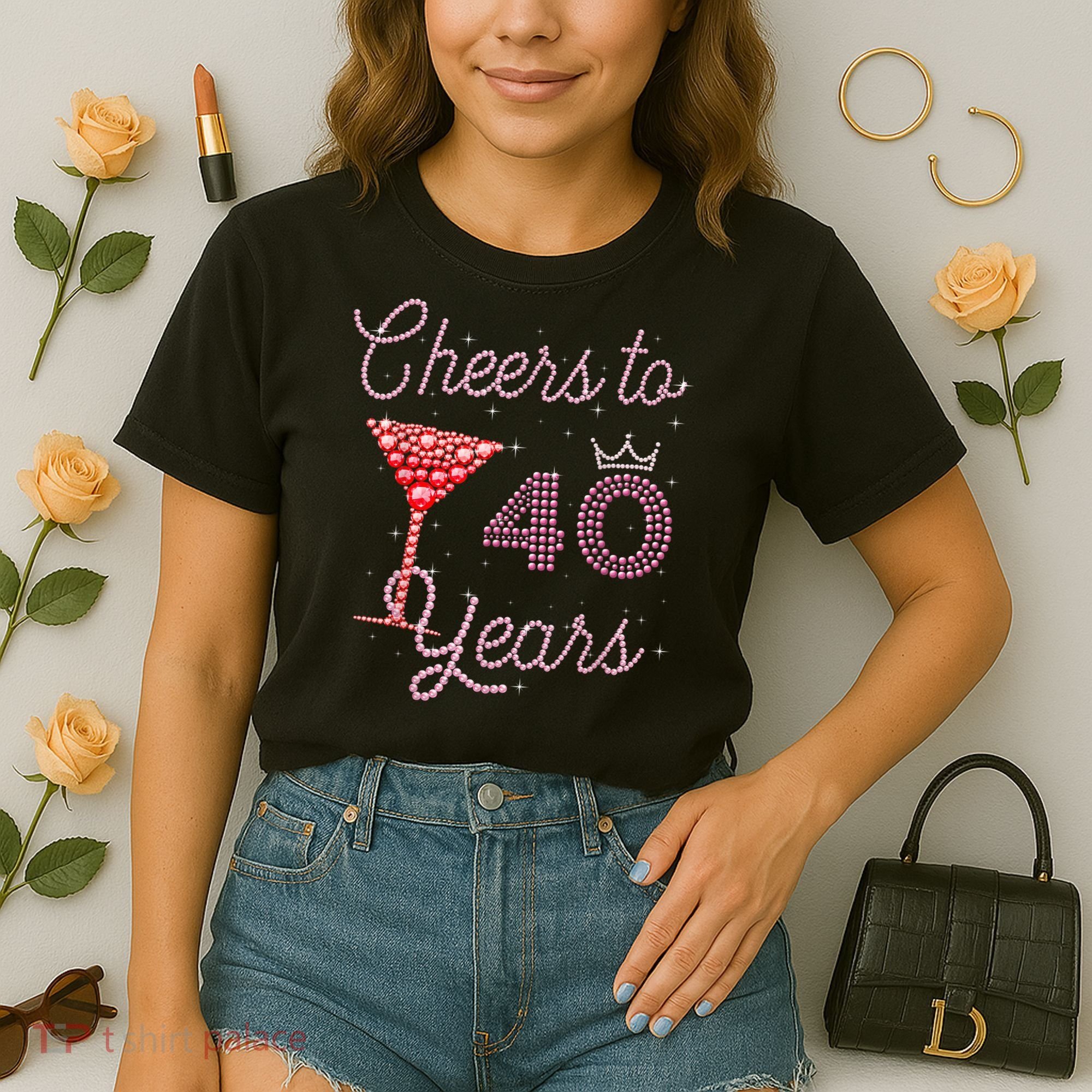 Cheers To 40 Years 40th Birthday 40 Years Old Bday Comfort Colors Boxy T-Shirt