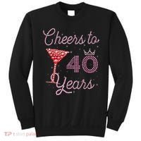 Cheers To 40 Years 40th Birthday 40 Years Old Bday Sweatshirt thumb 0