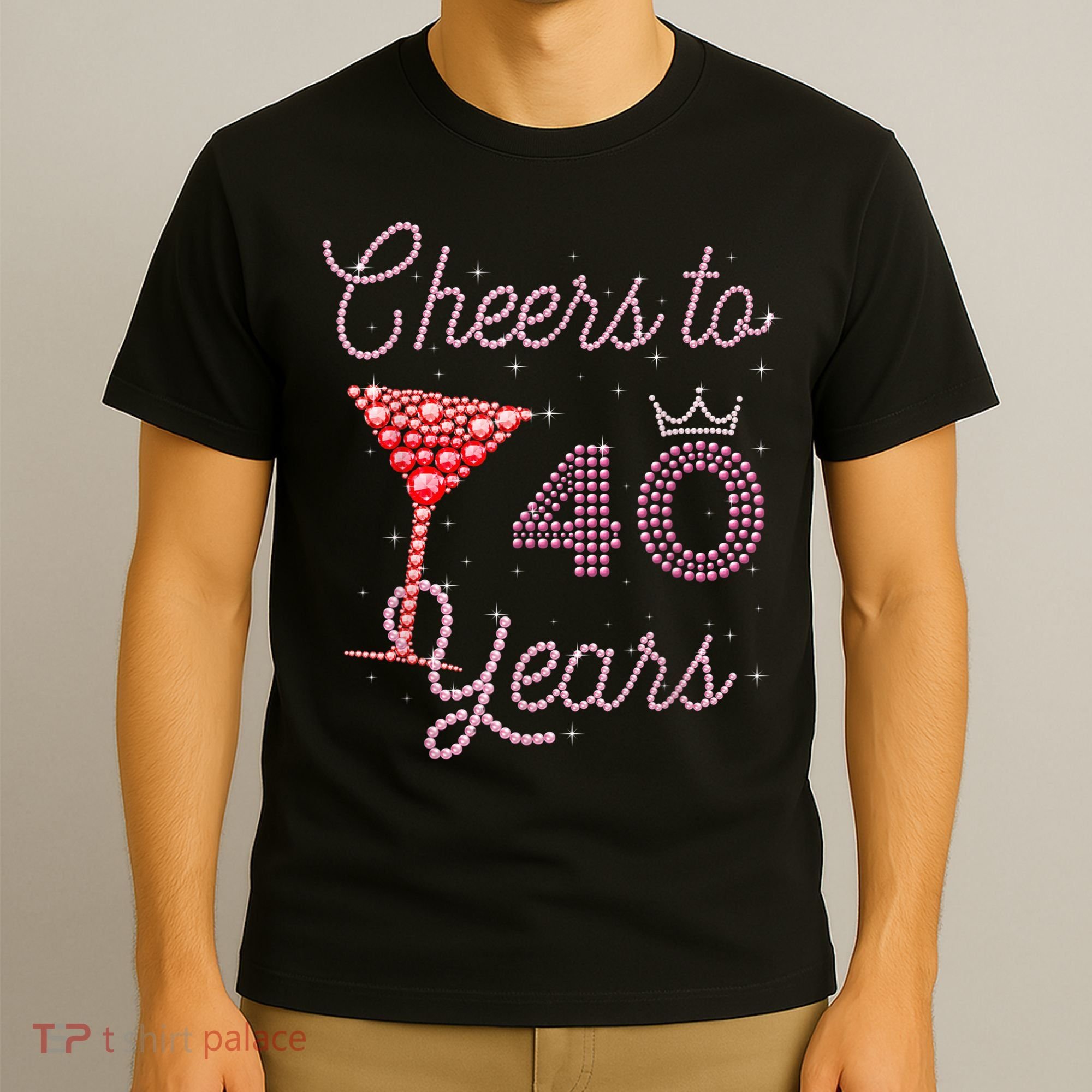 Cheers To 40 Years 40th Birthday 40 Years Old Bday T-Shirt