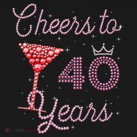 Cheers To 40 Years 40th Birthday 40 Years Old Bday Women's Hoodie thumb 2