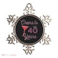 Cheers To 40 Years 40th Birthday 40 Years Old Bday Ornament thumb 0