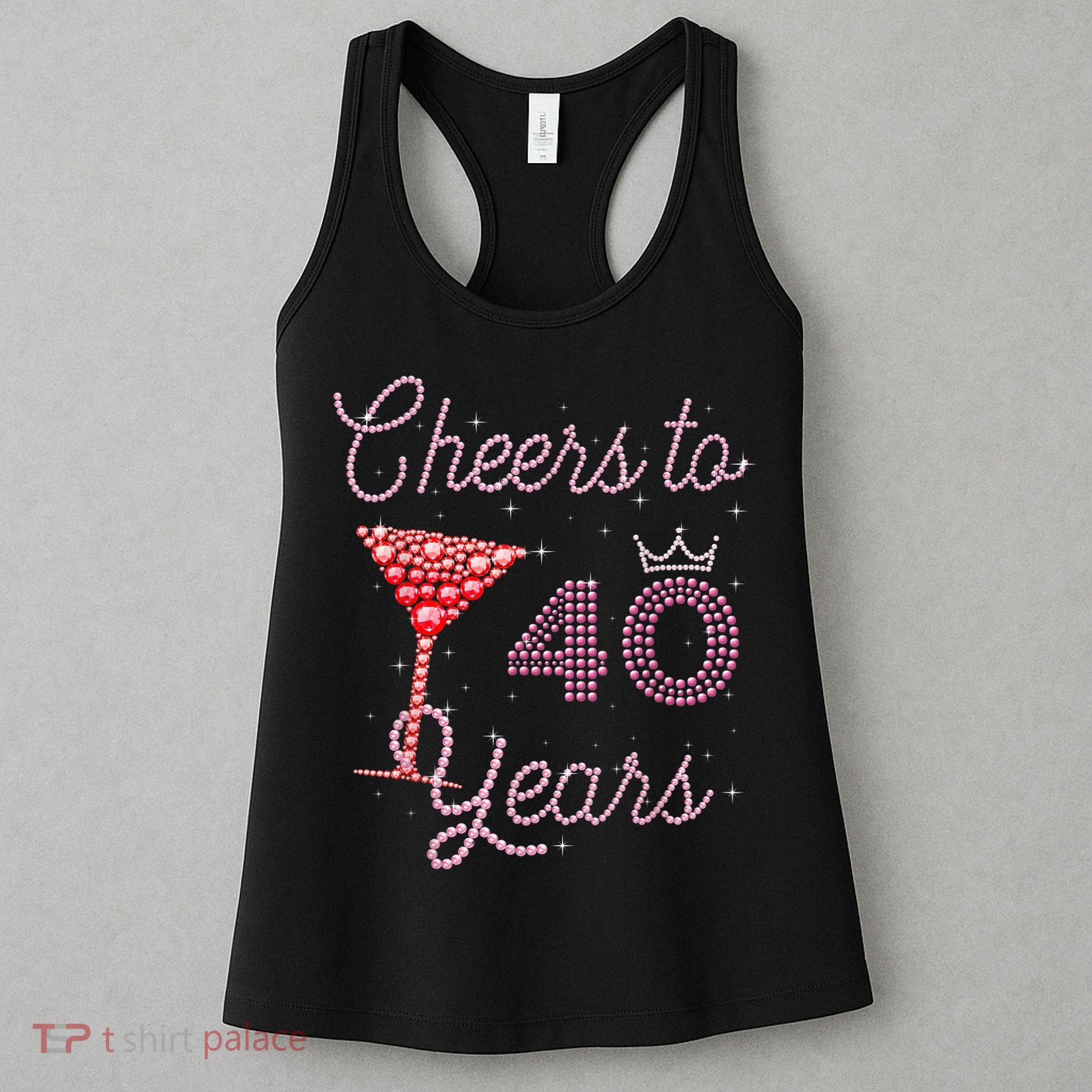 Cheers To 40 Years 40th Birthday 40 Years Old Bday Women's Tank Top