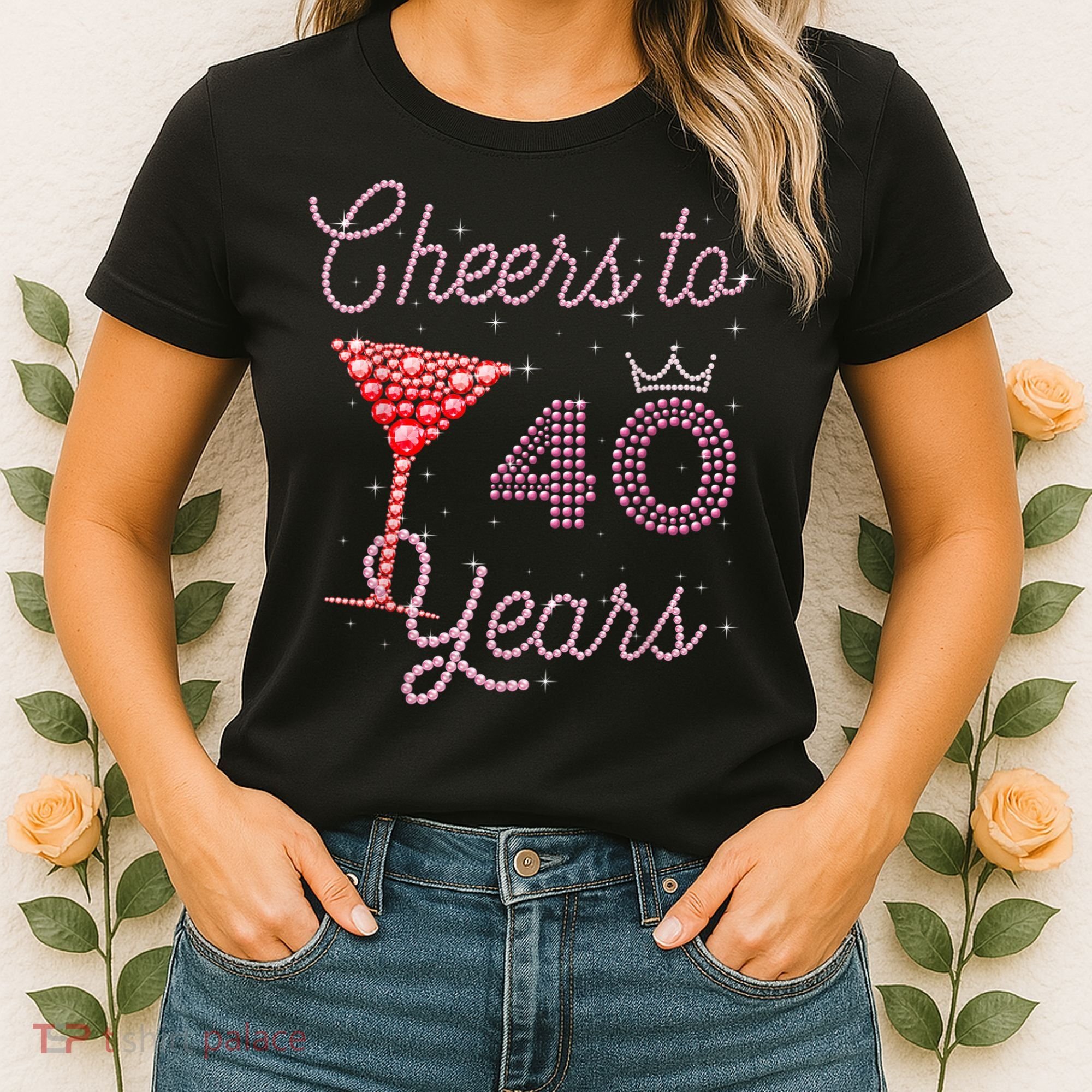 Cheers To 40 Years 40th Birthday 40 Years Old Bday Women's T-Shirt