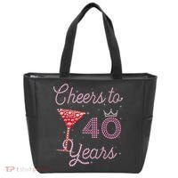 Cheers To 40 Years 40th Birthday 40 Years Old Bday Tote Bag thumb 0