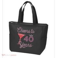Cheers To 40 Years 40th Birthday 40 Years Old Bday Tote Bag thumb 3