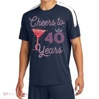 Cheers To 40 Years 40th Birthday 40 Years Old Bday Sport-Tek Competitor United Soccer Jersey thumb 0