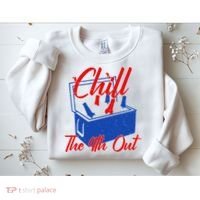 Chill The 4th Out Funny Fourth Of July Beer Cooler Sweatshirt thumb 2