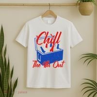 Chill The 4th Out Funny Fourth Of July Beer Cooler T-Shirt thumb 2