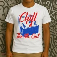 Chill The 4th Out Funny Fourth Of July Beer Cooler T-Shirt thumb 3