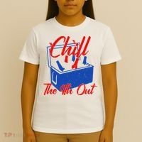 Chill The 4th Out Funny Fourth Of July Beer Cooler T-Shirt thumb 4
