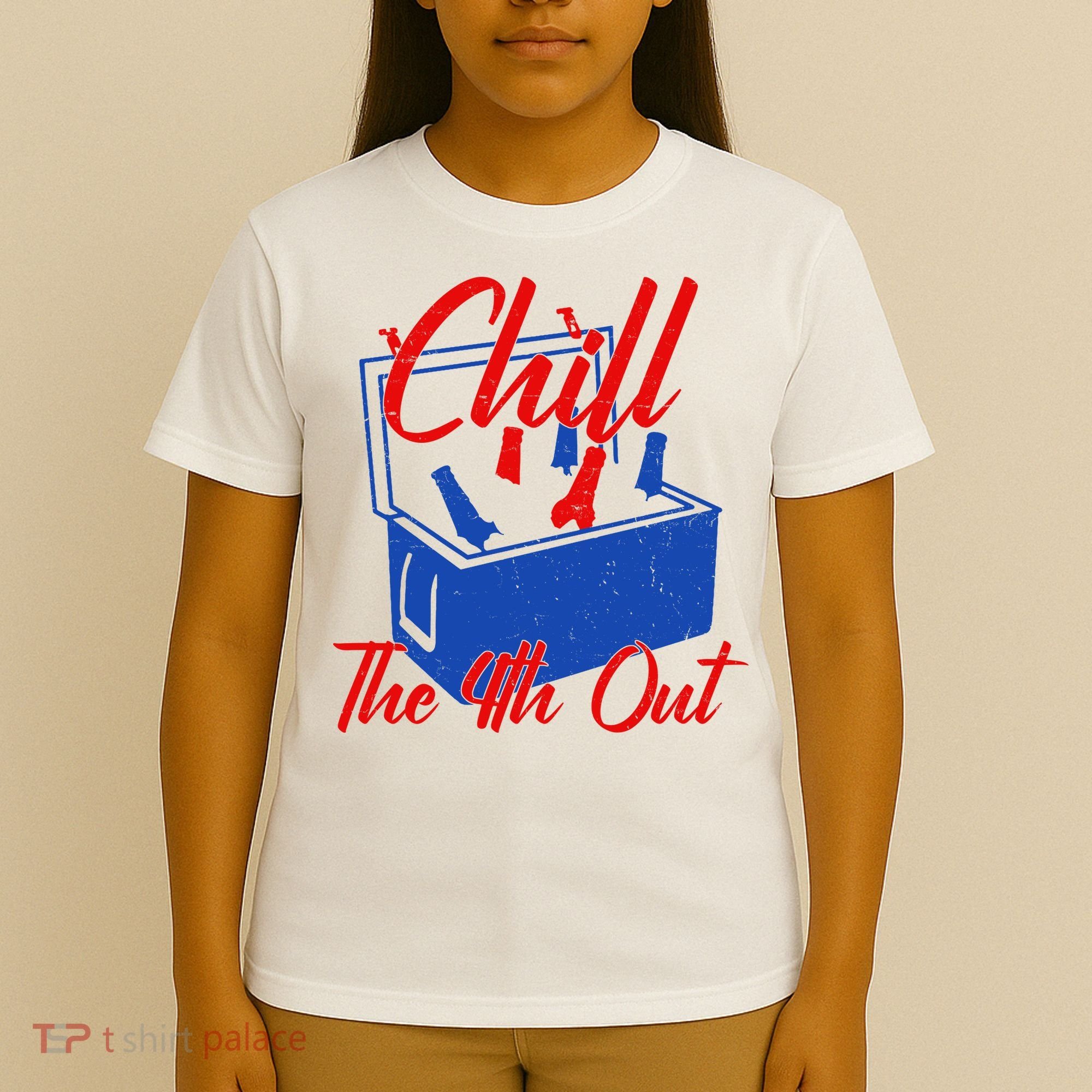 Chill The 4th Out Funny Fourth Of July Beer Cooler T-Shirt