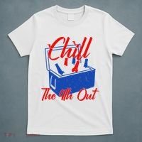 Chill The 4th Out Funny Fourth Of July Beer Cooler T-Shirt thumb 5