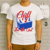 Chill The 4th Out Funny Fourth Of July Beer Cooler T-Shirt thumb 6