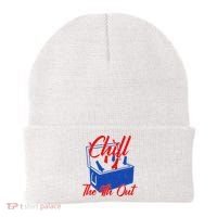 Chill The 4th Out Funny Fourth Of July Beer Cooler Beanie thumb 0