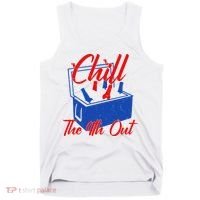 Chill The 4th Out Funny Fourth Of July Beer Cooler Tank Top thumb 0