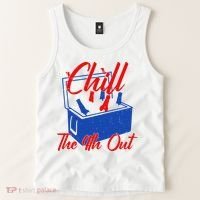 Chill The 4th Out Funny Fourth Of July Beer Cooler Tank Top thumb 2