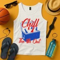Chill The 4th Out Funny Fourth Of July Beer Cooler Tank Top thumb 4