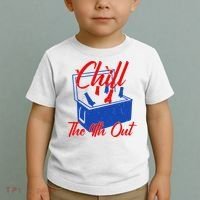 Chill The 4th Out Funny Fourth Of July Beer Cooler Toddler T-Shirt thumb 2