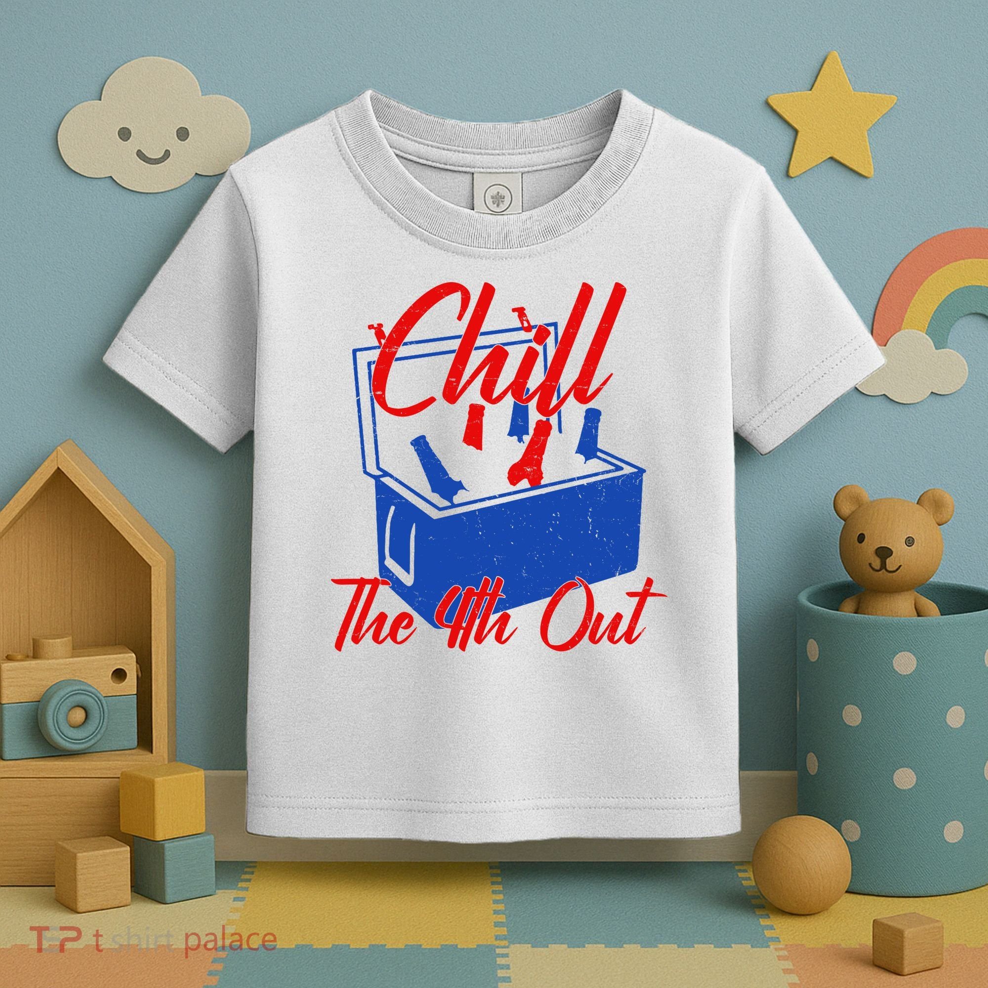 Chill The 4th Out Funny Fourth Of July Beer Cooler Toddler T-Shirt