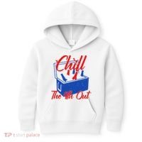 Chill The 4th Out Funny Fourth Of July Beer Cooler Kids Hoodie thumb 0