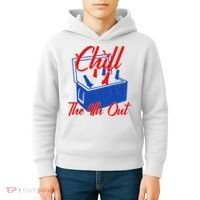Chill The 4th Out Funny Fourth Of July Beer Cooler Kids Hoodie thumb 4