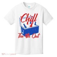 Chill The 4th Out Funny Fourth Of July Beer Cooler Kids T-Shirt thumb 0