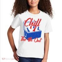 Chill The 4th Out Funny Fourth Of July Beer Cooler Kids T-Shirt thumb 2