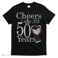 Cheers To 50 Years 1972 50Th Birthday Gift For Womens T-Shirt thumb 0