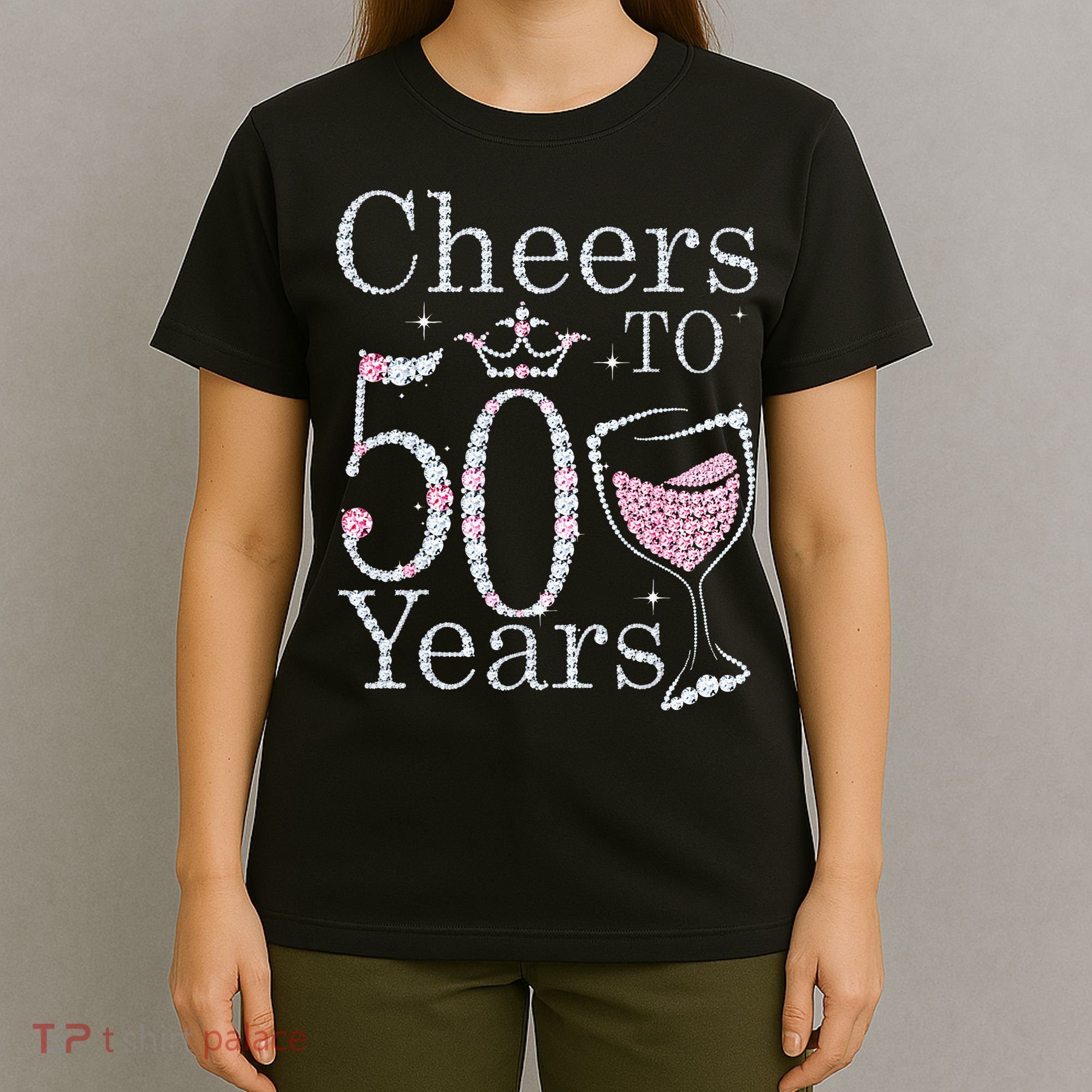 Cheers To 50 Years 1972 50Th Birthday Gift For Womens T-Shirt