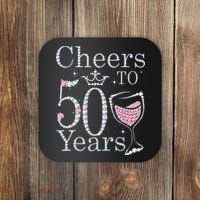 Cheers To 50 Years 1972 50Th Birthday Gift For Womens Coaster thumb 0