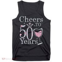 Cheers To 50 Years 1972 50Th Birthday Gift For Womens Tank Top thumb 0
