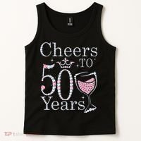 Cheers To 50 Years 1972 50Th Birthday Gift For Womens Tank Top thumb 2