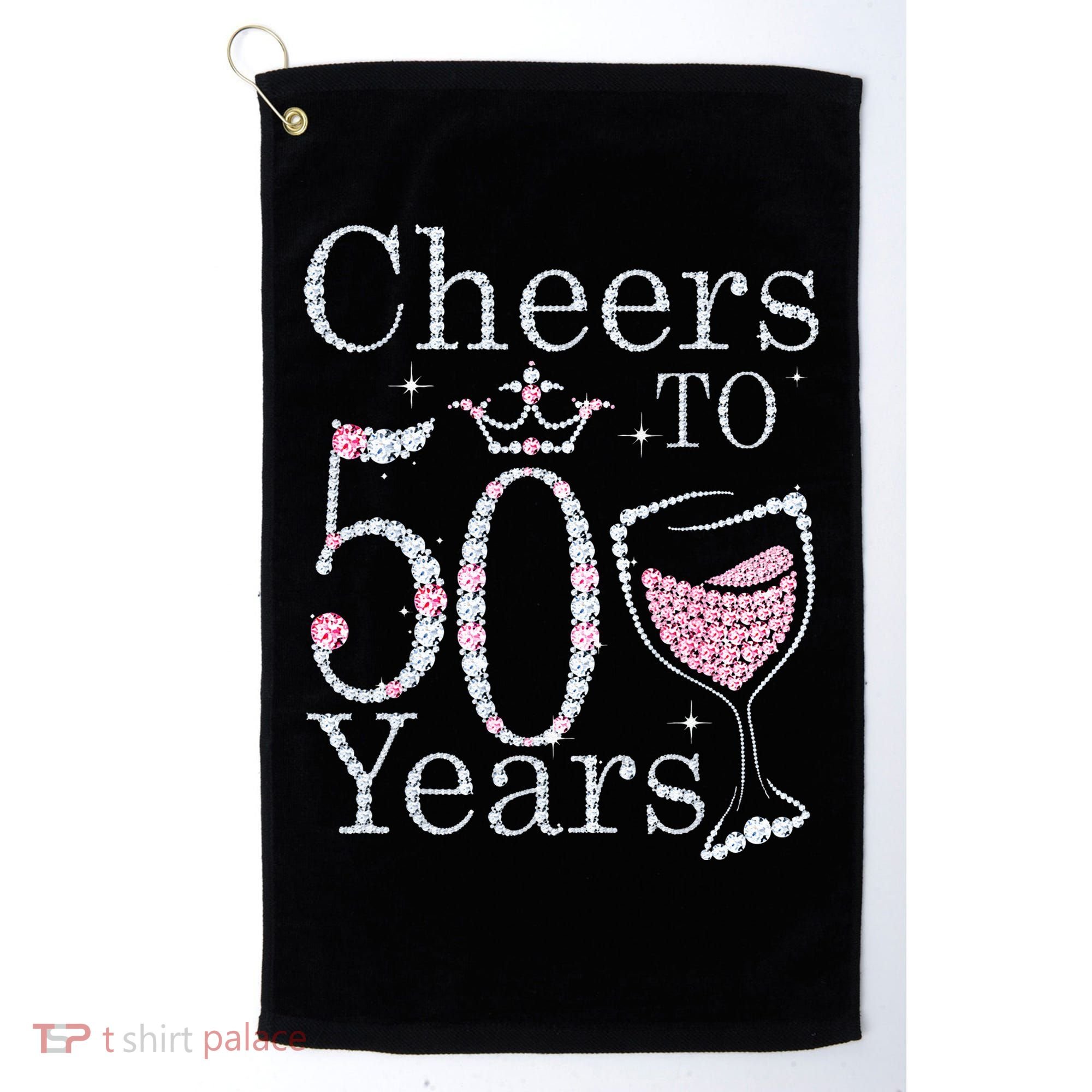 Cheers To 50 Years 1972 50Th Birthday Gift For Womens Golf Towel