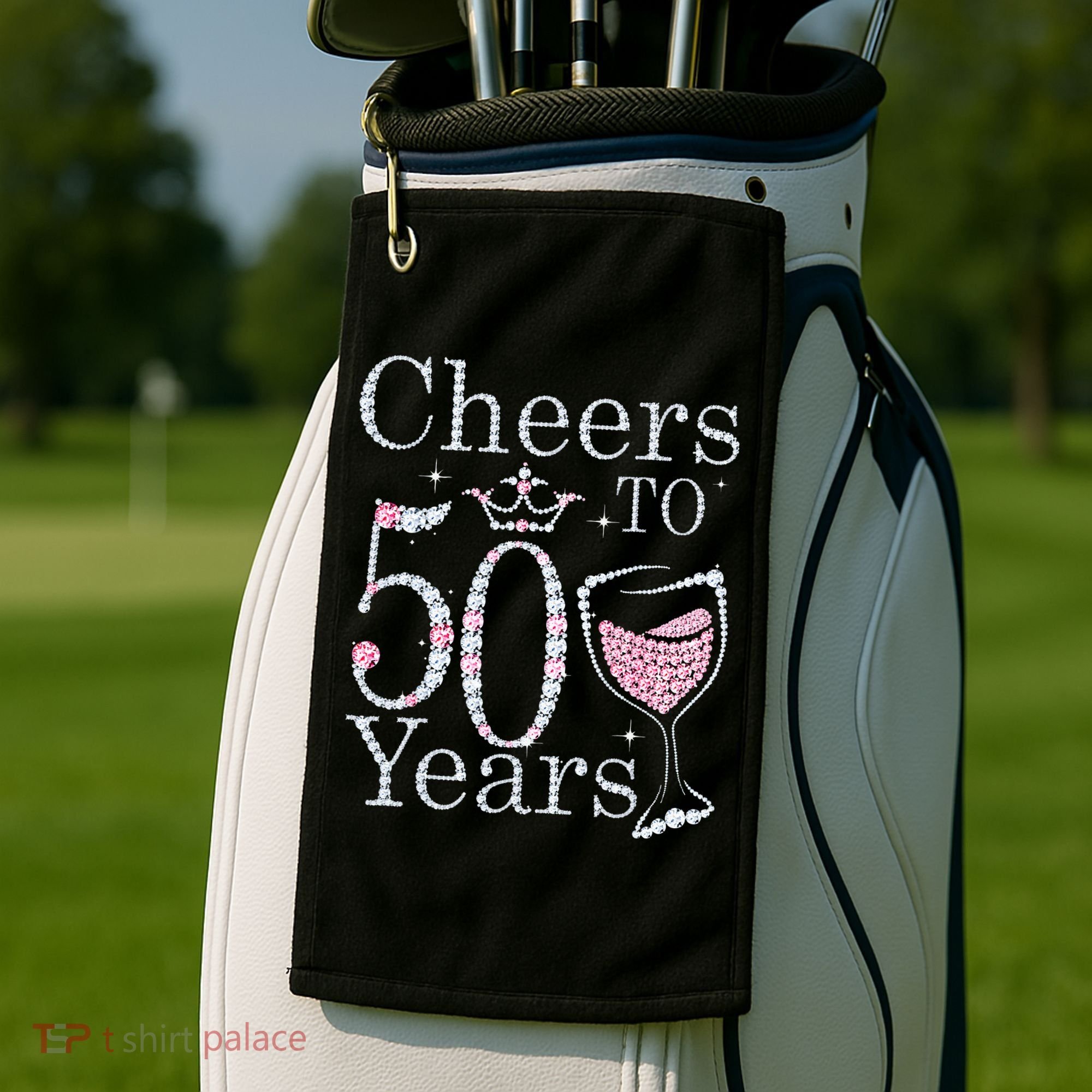 Cheers To 50 Years 1972 50Th Birthday Gift For Womens Golf Towel