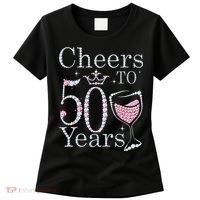 Cheers To 50 Years 1972 50Th Birthday Gift For Womens Women's T-Shirt thumb 0