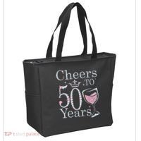 Cheers To 50 Years 1972 50Th Birthday Gift For Womens Tote Bag thumb 2