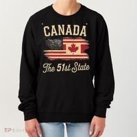 Canada The 51 State Trump Canada U.S State Women's Sweatshirt thumb 0