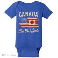 Canada The 51 State Trump Canada U.S State Baby Bodysuit thumb 0