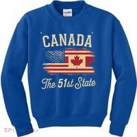 Canada The 51 State Trump Canada U.S State Kids Sweatshirt thumb 0